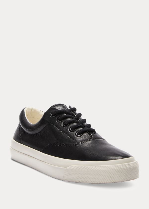 Women's Polo Ralph Lauren Bryn Leather Sneakers | 508126KWX